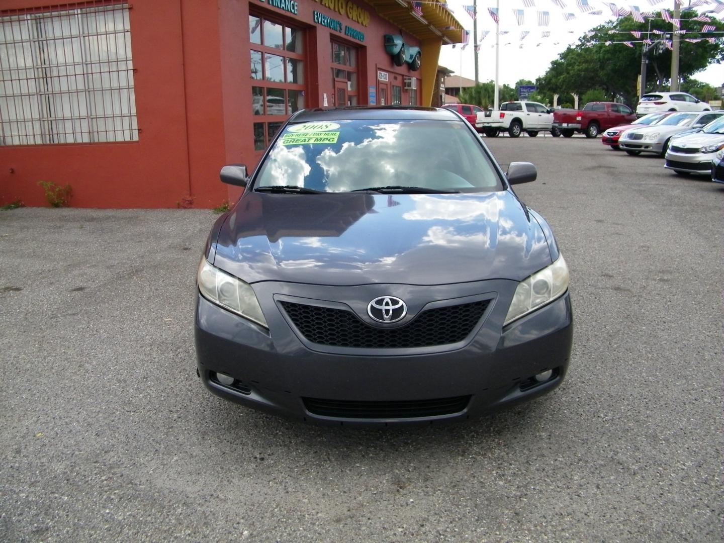 2008 Gray /Gray Toyota Camry LE (4T1BK46KX8U) with an 3.5L V6 engine, Automatic transmission, located at 4000 Bee Ridge Road, Sarasota, FL, 34233, (941) 926-0300, 27.298664, -82.489151 - Photo#2